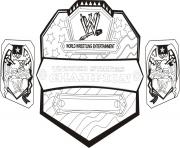 Printable wwe championship belt world wrestling coloring pages